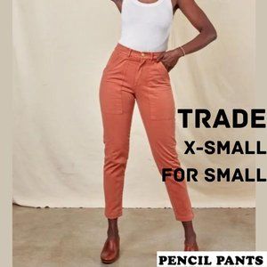 TRADE xsmall pencil pants in clay